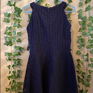 NY & C navy lined dress Sleeveless 2 NWT